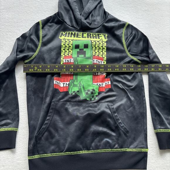 Jumping Beans Boys Minecraft Hoodie Creeper TNT Size 8 Black Warm - Picture 5 of 7